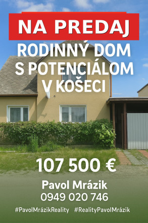 PREDANÝ - Na predaj priestranný 5-izbový rodinný dom v obci Košeca