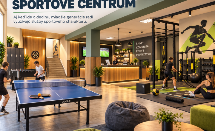 ŠPORT A POHYB AJ NA VIDIEKU – investičná príležitosť na fitness a športové centrum v Hornej Porube